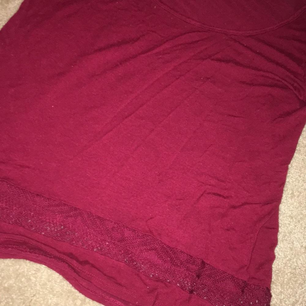 Long sleeve maroon shirt